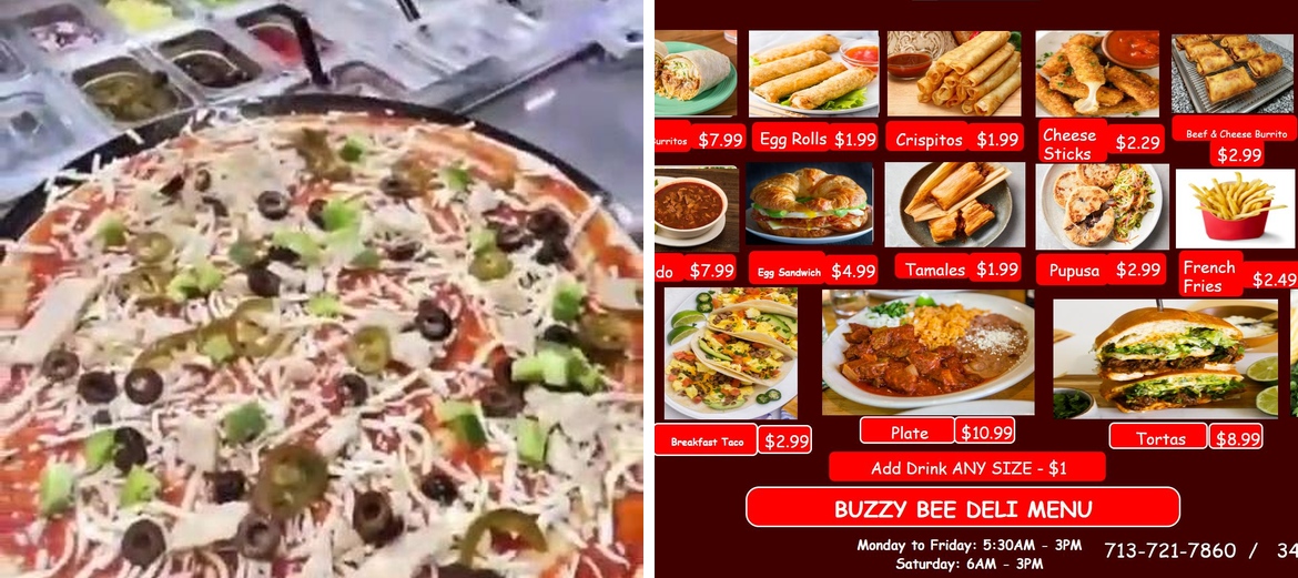 Buzzy Bee Deli & Pizza Menu
