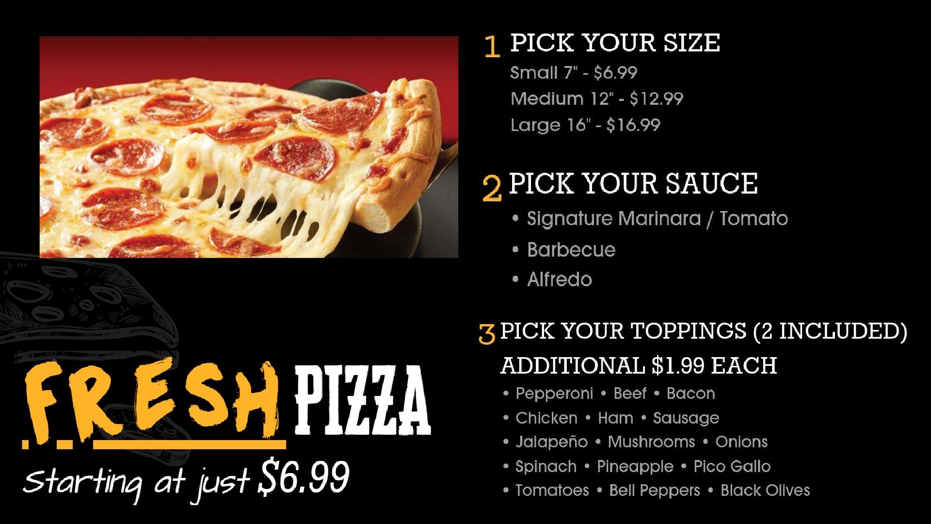 Buzzy Bee Deli & Pizza Menu